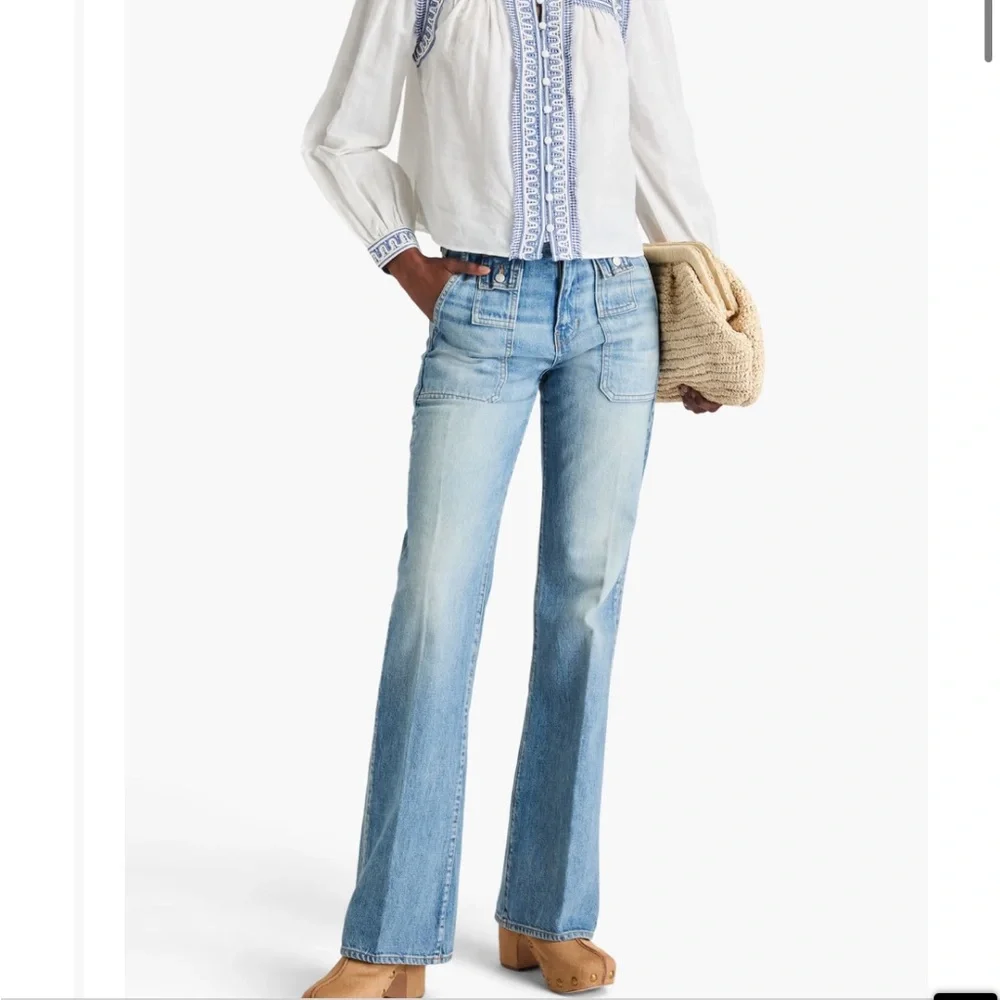 NWOT Veronica Beard Crosbie Wide Leg High Rise Jeans - Picture 2 of 5